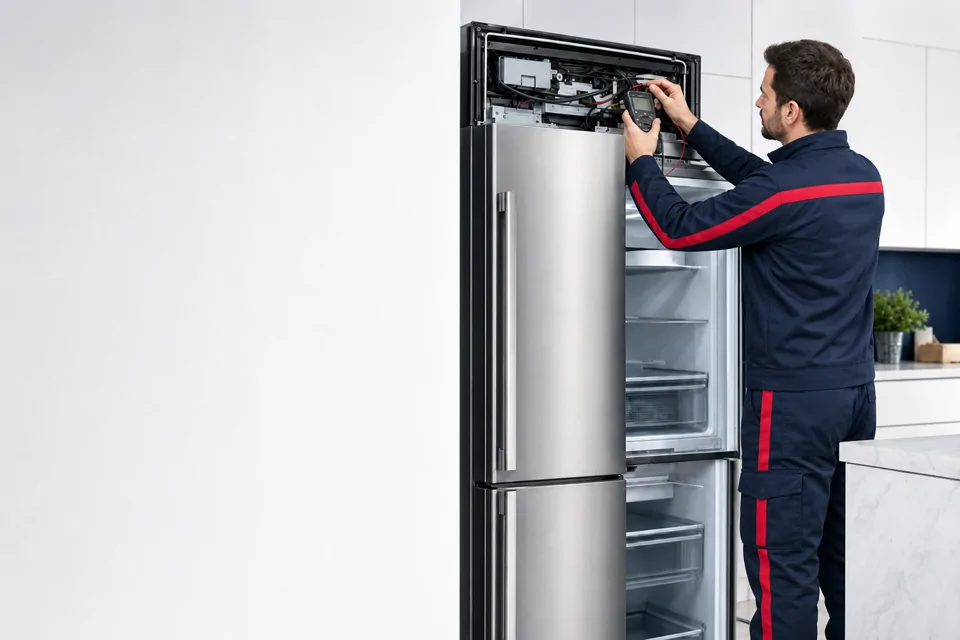 Frigorífico Bosch pita: Alarma Roja. Imagen de referencia para equipos Bosch en Barcelona